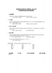 Spelling rules for adding -er/-est - self-study worksheet