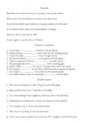 English worksheet: grammar exercises 