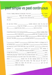 past simple vs past continuous GRAMMAR WORKSHEET 8