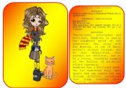 Harry Potters characters flashcards (pictures and profiles) - part 3 / 5