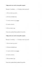 English worksheet: polite requests