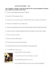 English worksheet: rules for teachers