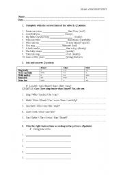 English Worksheet: COMPARATIVES, SUPERLATIVES. IMPERATIVES