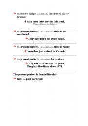 English worksheet: Present Perfect