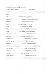 English Worksheet: adjectives - superlative