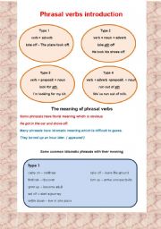 English Worksheet: Phrasal verbs introduction