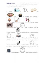 English Worksheet: Present Simple Routine