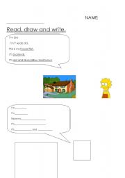English worksheet: Describe your house.