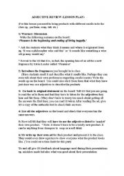English Worksheet: Adjective review