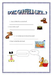 English Worksheet: Likes and dislikes 1 - Worksheet