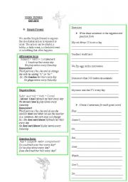English Worksheet: Simple Present and Simple Past review