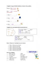 English Worksheet: This/That - Dialogues for elementary students