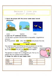 English Worksheet: Because I love you - 2 pages