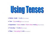 English worksheet: Tenses in context