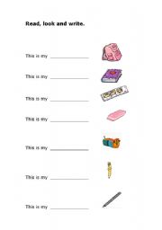 English worksheet: Classroom Objects