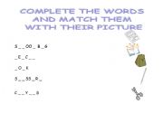 English worksheet: SCHOOL MATCHING