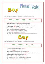 English Worksheet: phrasal verbs