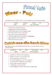 English Worksheet: phrasal verbs