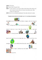 English Worksheet: simple past