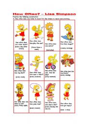 How often does Lisa Simpson...? (short conversations)