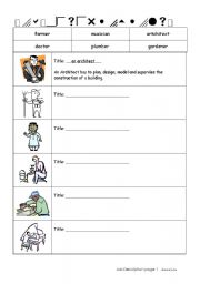 English Worksheet: job descriptions