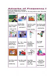 English Worksheet: Frequency Adverbs (short conversations)