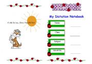 English Worksheet: Dictation Notebook Cover