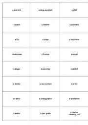 English Worksheet: Jobs - miming