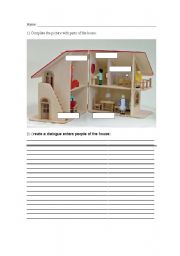 English worksheet: House