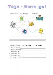 English worksheet: Toys and Have got