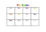 English worksheet: The Colors (Chart)
