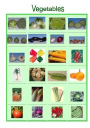 English Worksheet: food - vegetables-legumes