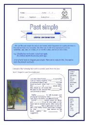 English Worksheet: Past Simple 