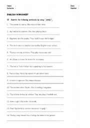 English Worksheet: worksheet