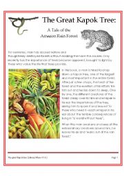 English Worksheet: The Great Kapok Tree (Amazon Rainforest)