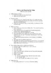 English worksheet: daily routine