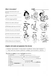 English Worksheet: Health and Diseases