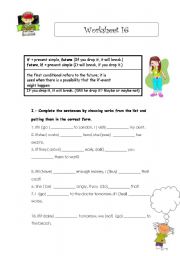 English Worksheet: First conditional