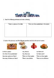 English Worksheet: There is/There are