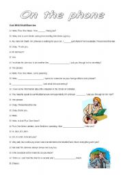 English Worksheet: phone call