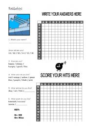 English Worksheet: Better Basic Battleship