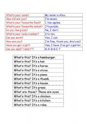 English Worksheet: Read and Match