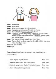 English Worksheet: will or be going to