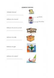 English worksheet: preposition of place