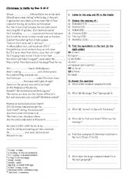 English worksheet: Christmas in Hollis- RUN DMC