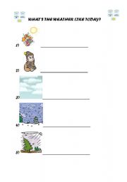 English Worksheet: Whats the weather like today?