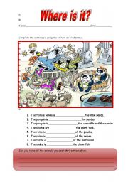 English Worksheet: where is it?