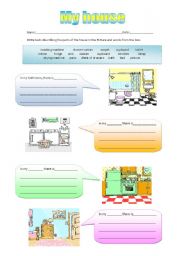 English Worksheet: My house