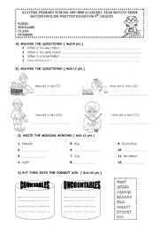 English Worksheet: ASKING AGE/ COUNTABLE-UNCOUNTABLES