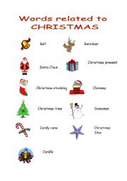 English worksheet: xmas